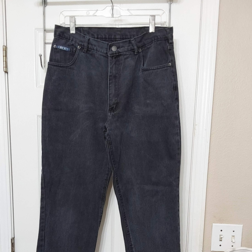 River Trader Womens  Black Straight Leg Jeans